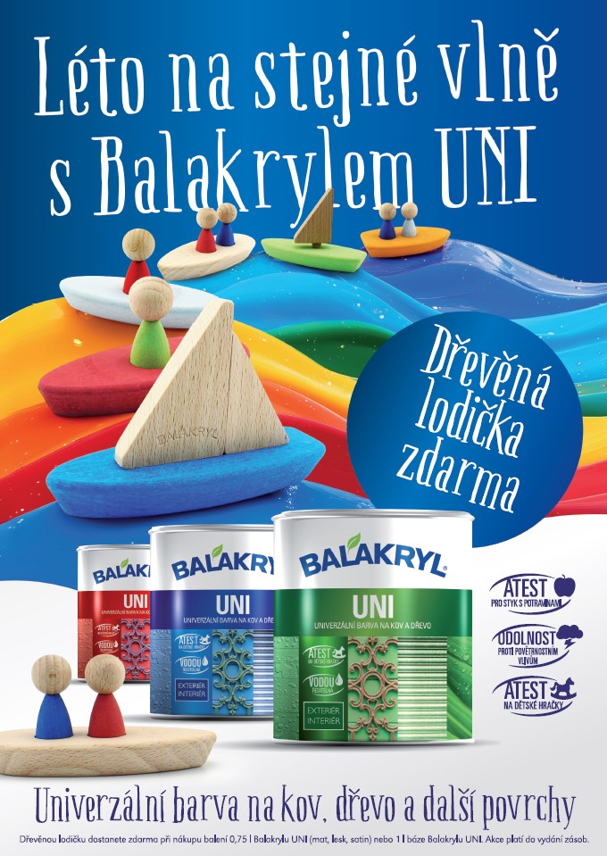 Balakryl UNI + dárek dřevěná lodička